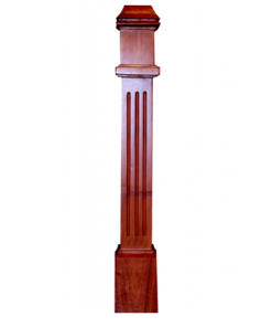 Trụ cái cầu thang kính